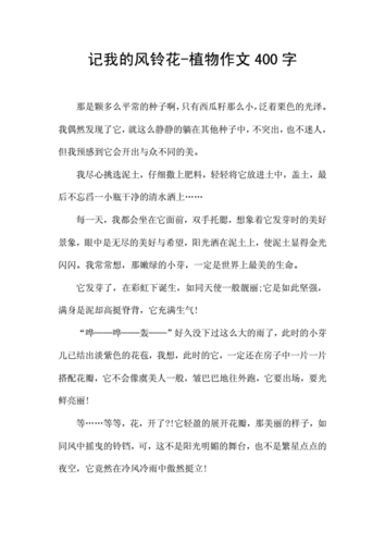 记我的风铃花-植物作文400字.docx 2页