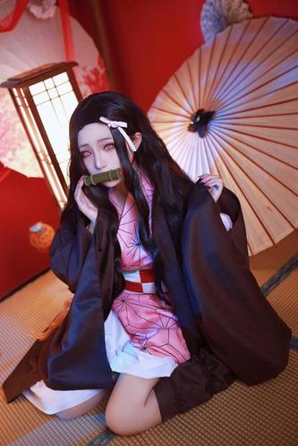 「鬼灭之刃」祢豆子超美cos,网友:有内味了