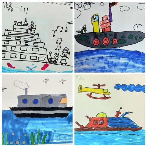 一年级1班《1船》绘画作品