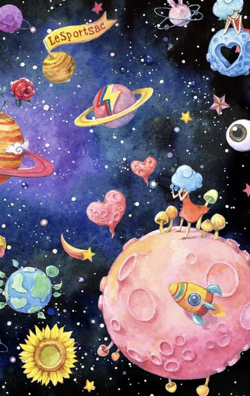 各种各样的星球真是太漂亮了,有圆乎乎的星球,有可爱的爱心星球还有
