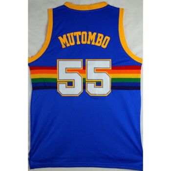 腾讯体育专营nba掘金3艾弗森15安东尼55穆托姆博球衣雪山彩虹蓝色篮球