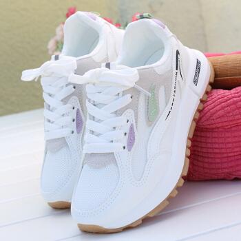 高中女生跑步鞋少女波鞋女初中生秋天运动鞋女秋季鞋子学生舒适网面