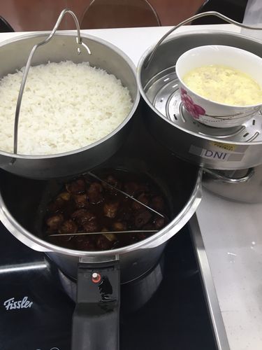菲仕乐高速快锅一锅三菜(糖醋排骨,牛奶米饭,肉末蒸蛋
