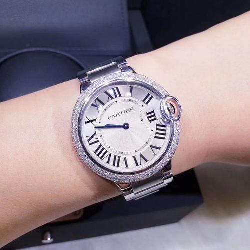 卡地亚蓝气球系列后镶钻石英腕表