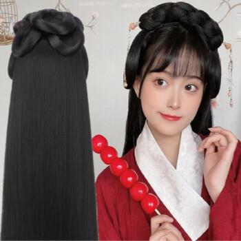 汉服头饰古装汉服假发包古风发髻发型女全头套一体式假发懒人发箍发箍
