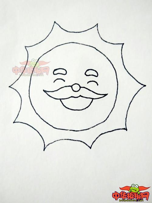 伴宝网 简笔画 简笔画教程     太阳公公每天早上准时从天边升起,为