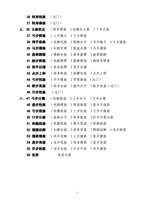 夕阳美太极功夫扇第二套扇谱.doc 2页