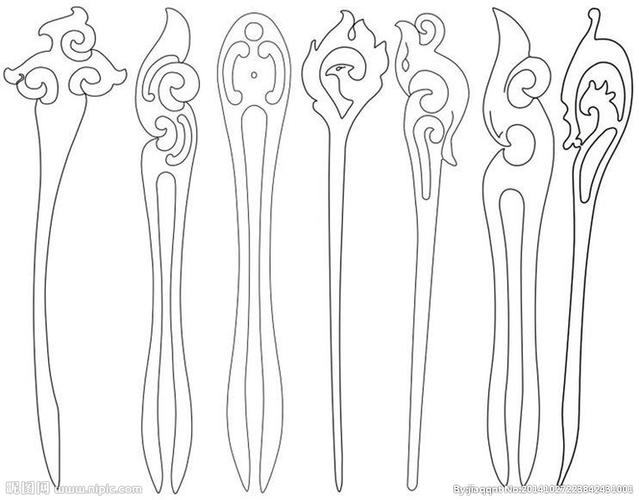 木簪图纸设计图__传统文化_文化艺术_设计图库_昵图网