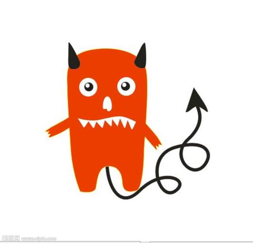 恶鬼卡通鬼怪兽图片矢量图