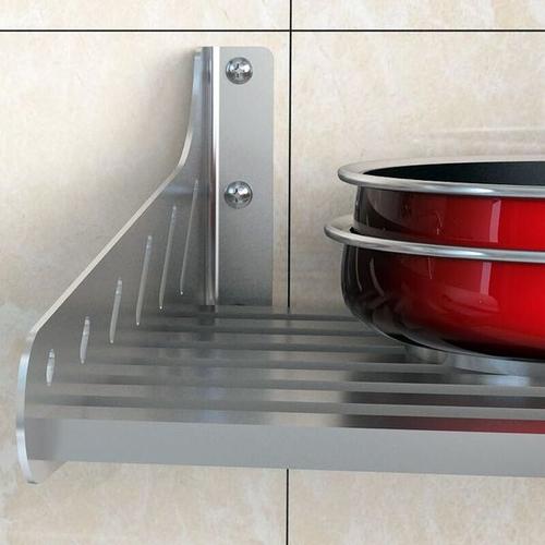 [美箭企业家居店] 微波炉烤箱挂锅架子 墙上放电饭锅 壁挂 不锈钢厨房