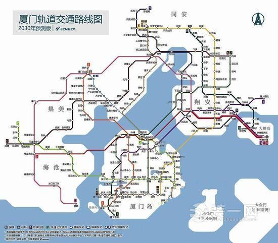 21岁理工男绘制出畅想版 "2030年厦门轨道交通图"