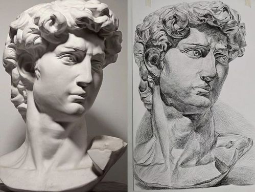 第一次画石膏像(大卫)是什么样的体验!作业点评