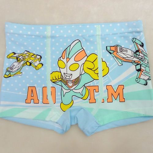 批发男女儿童内裤 卡通图案 奥特曼机器人男童平角内裤牛奶丝包