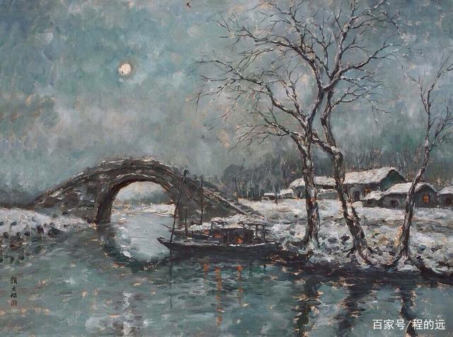 颜文梁油画作品欣赏