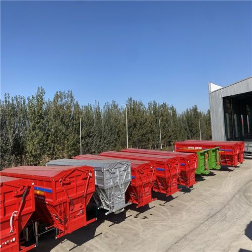 智能输送带卸货车 标准栏板侧翻自卸半挂车 厂家维修翻新自卸车