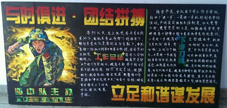 部队黑板报