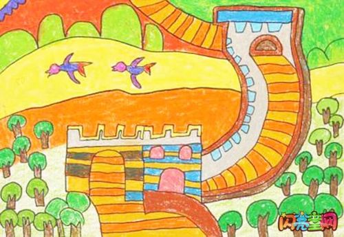 美丽的祖国儿童画绘画作品欣赏