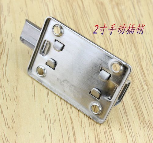 手动弹簧插销门栓明插销 加厚不锈钢大门房间门防盗卫生间门自动