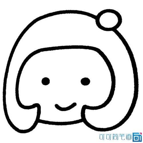 女生头像简笔画图片,怎么画人物头像简单画法,适合儿童学画的小女孩