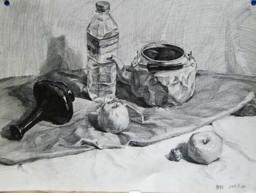 素描关系完整,画面有一定的艺