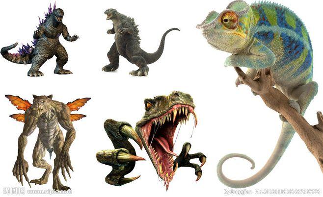 变色龙与恐龙大图 点击还原