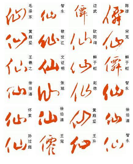 仙字草书怎么写