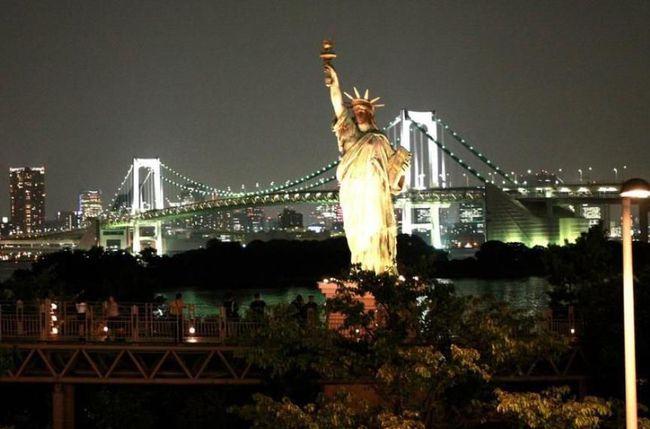 日本东京自由女神像和美国的那座一模一样日本人很崇拜美国