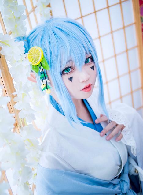 cosplay《凹凸世界》安莉洁,柔美可人的和服小姐姐