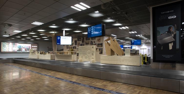 wood wonders: an art exhibition at helsinki airport showcasing