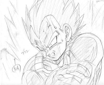 动画原画师『菅野利之(toshiyuki kanno)』的【超级赛亚人贝吉塔】