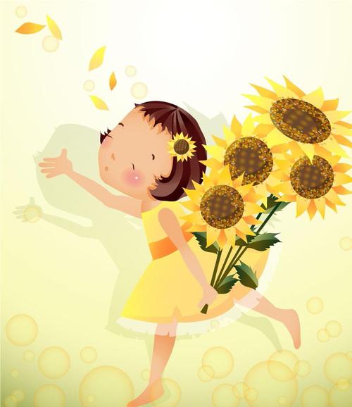 向日葵卡通图片