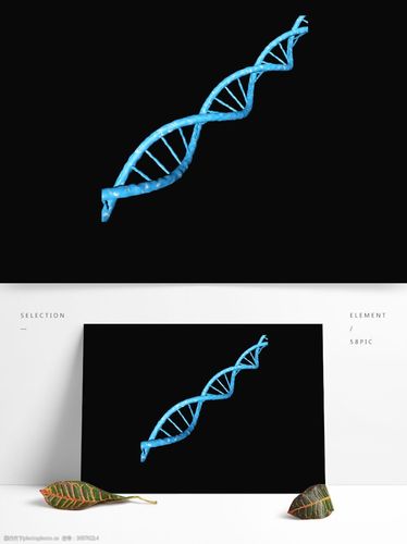 dna链条c4d素材dna素材3d蓝色