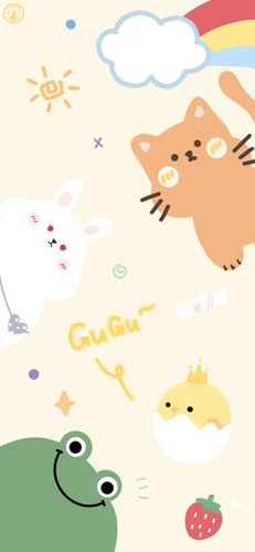 iphone手机壁纸 萌物 可爱 背景 套图 韩系 情侣 插画 素材 锁屏 卡通