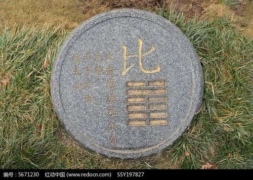 中国周易比卦石刻卦象