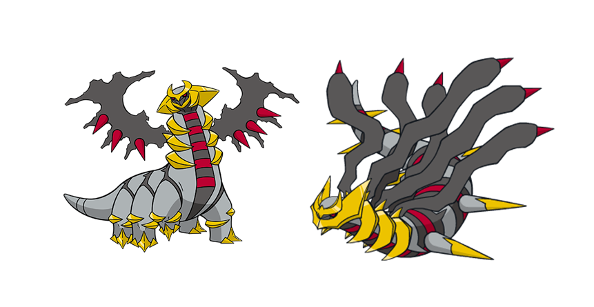 骑拉帝纳由于性格粗暴流放于毁坏的世界中,可以在宝可梦