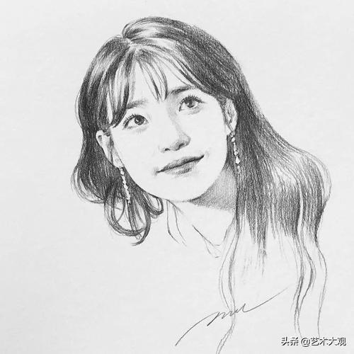 素描少女素描画入门画人物