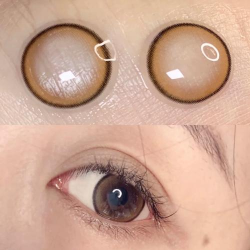 润瞳鹿屿棕色美瞳大小直径隐形眼镜自然桥本环奈同款年抛正品女生