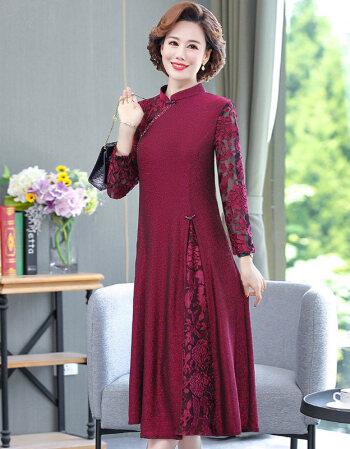 喜婆婆衣服女儿结婚胖妈妈装春秋装结宴婚礼服妈妈秋装子新款中老年女