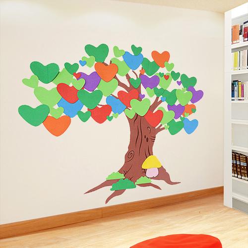 小学黑板报布置材料幼儿园教室环境主题文化墙面装饰泡沫墙贴大树