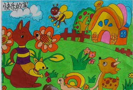 儿童画春天我爱春