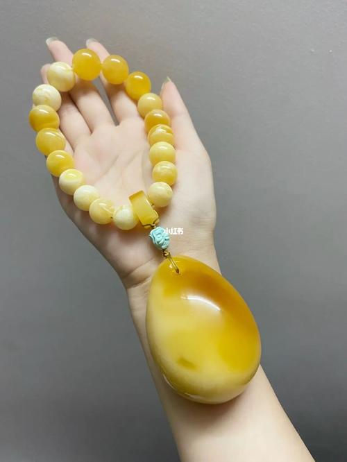 蜜蜡十八子手持_蜜蜡_手串_大水滴_绿松_十八子手持_兴趣爱好_兴趣