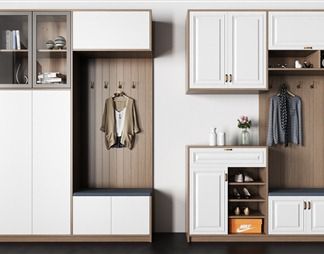 现代入户门厅鞋柜3d模型下载