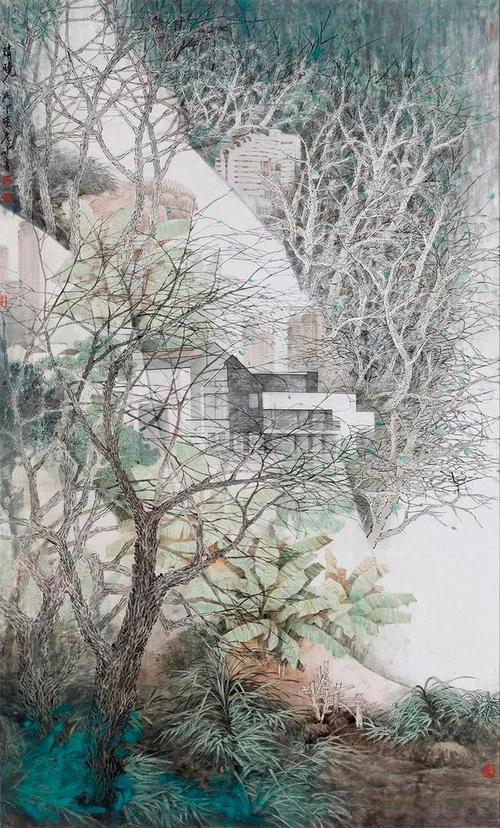 有田园的诗意有诗意的田园陈危冰山水画