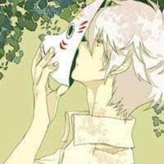 动漫男生头像带着狐狸面具的