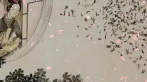 李清照一剪梅诗歌朗诵女声版舞台背景