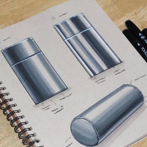 一般先会用灰色系的马克笔将对比度拉开