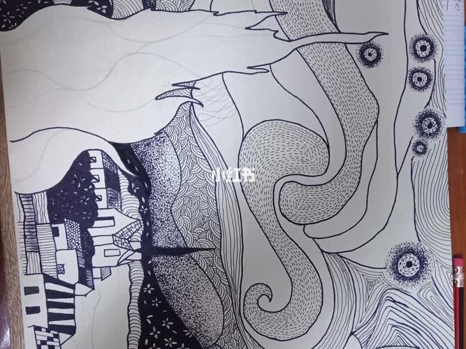 三月-星月夜_简笔画_简笔画教程_文化_绘画