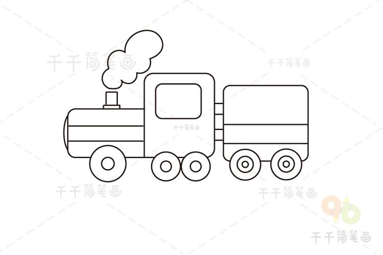 跑动火车简笔画画法图片步骤