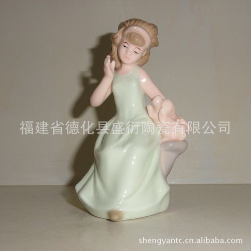 陶瓷工艺品 陶瓷女孩 陶瓷釉下彩系列