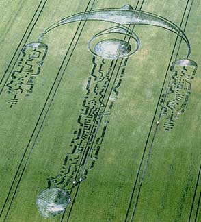 英国惊现外星人符号麦田圈!